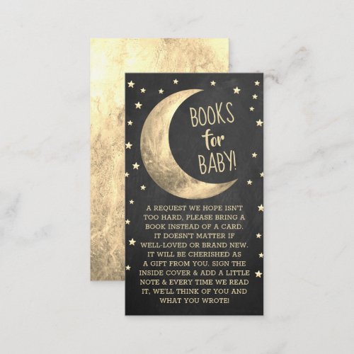 Over The Moon  Baby Shower Books For Baby Enclosu Enclosure Card