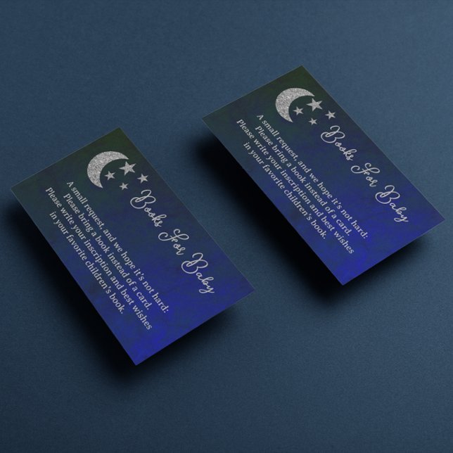 Over The Moon Baby Shower Books For Baby Enclosure Card (Creator Uploaded)