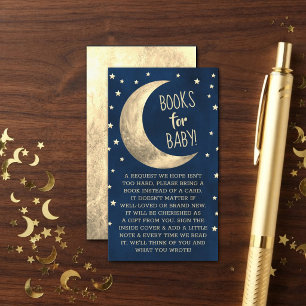Over The Moon   Baby Shower Books For Baby Enclosure Card