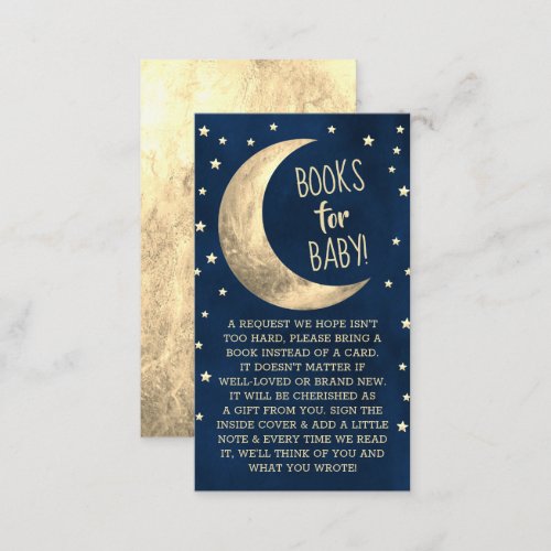 Over The Moon  Baby Shower Books For Baby Enclosure Card