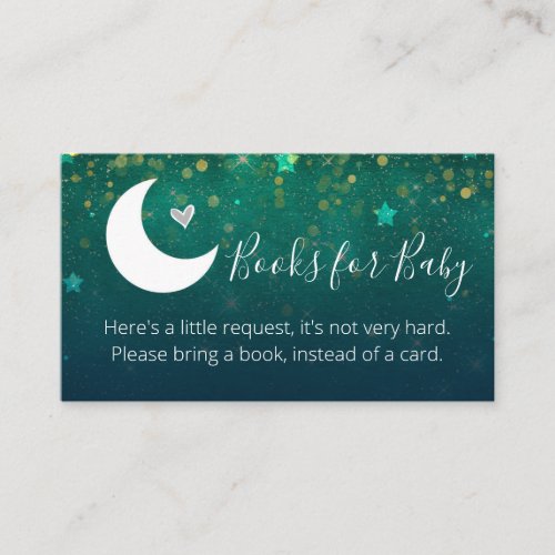 Over the Moon Baby Shower Books for Baby Request Business Card