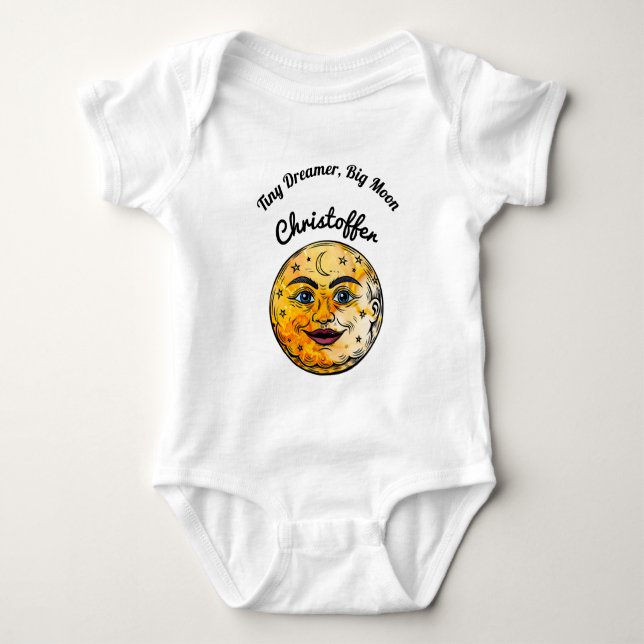 Over the Moon Baby Shower Celebration Baby Bodysuit (Front)