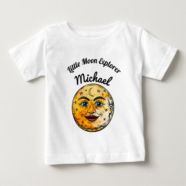 Over the Moon Baby Shower Celebration Baby T-Shirt (Front)