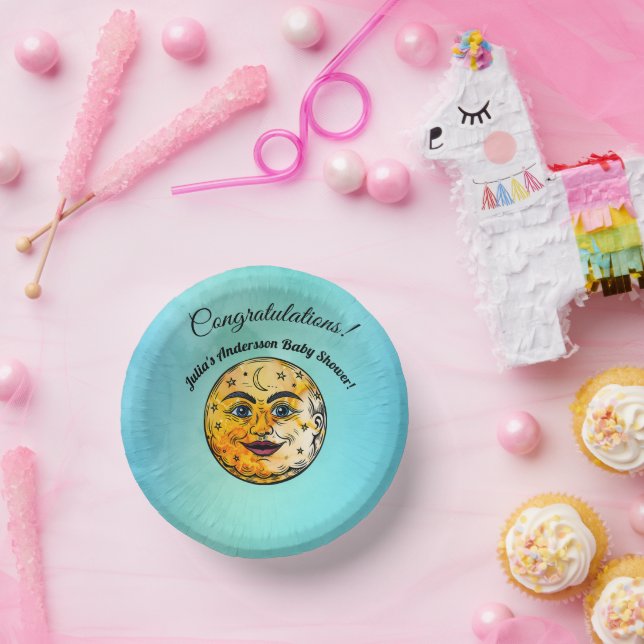 Over the Moon Baby Shower Celebration Paper Bowls (Party)