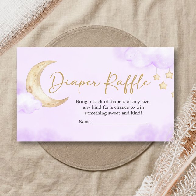 Over the Moon Baby Shower Diaper Raffle Enclosure Card (Over the Moon Baby Shower Diaper Raffle)