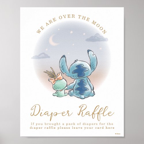Over the Moon _ Baby Shower Diaper Raffle Poster