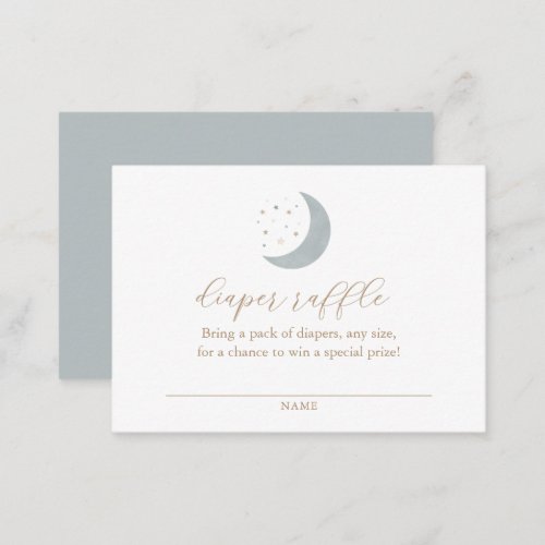 Over the Moon Baby Shower Diaper Raffle Ticket Enclosure Card