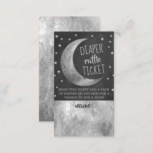 Over The Moon  Baby Shower Diaper Raffle Ticket Enclosure Card