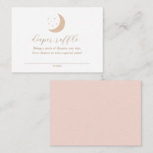 Over the Moon Baby Shower Diaper Raffle Ticket Enclosure Card