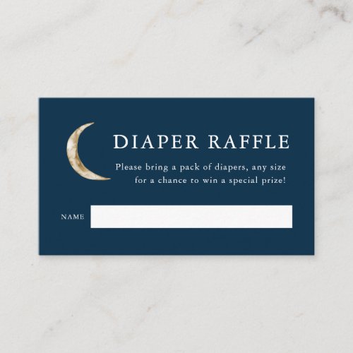 Over The Moon Baby Shower Diaper Raffle Tickets Enclosure Card