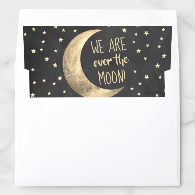 Over The Moon | Baby Shower Envelope Liner (In Envelope)