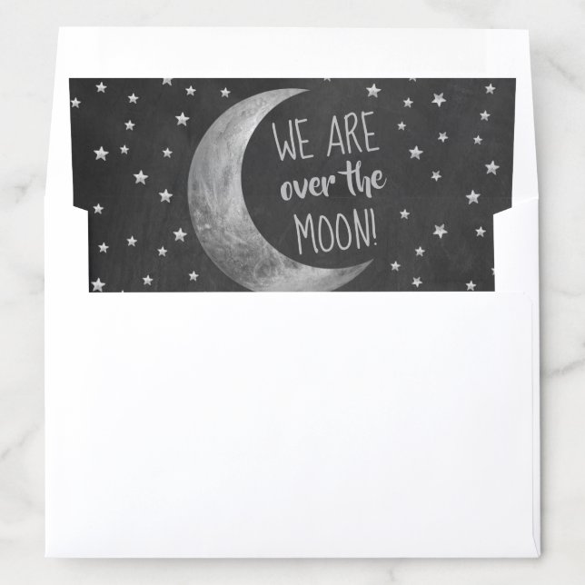 Over The Moon | Baby Shower Envelope Liner (In Envelope)