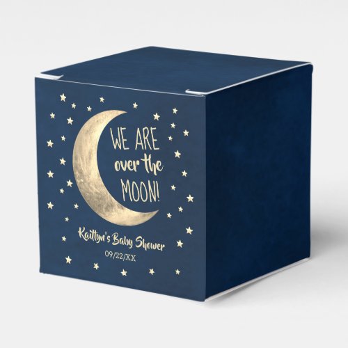 Over The Moon  Baby Shower Favor Boxes
