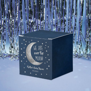 Over The Moon Baby Shower Favor Boxes