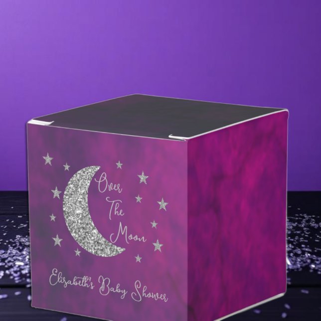 Over The Moon Baby Shower Favor Boxes (Creator Uploaded)