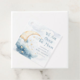 Over the Moon Baby Shower Favor Tags