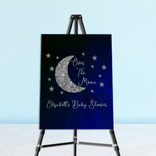 Over The Moon Baby Shower Foam Board