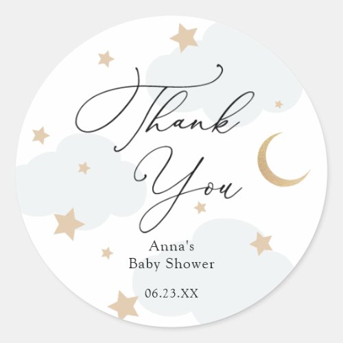 Over the Moon Baby Shower Gift Classic Round Stick