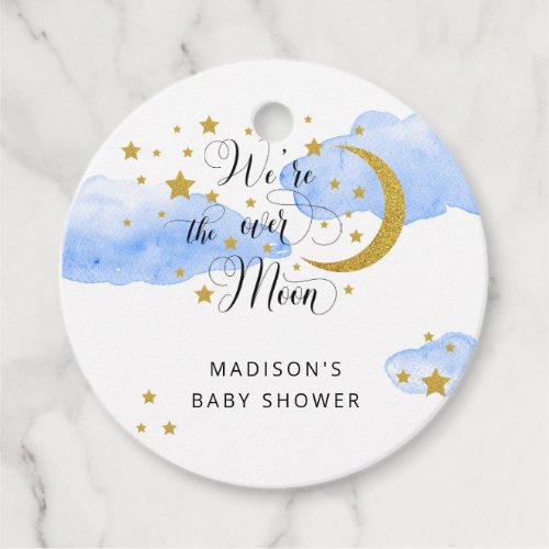 Over the Moon Baby Shower Gift Tags