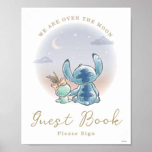 Over the Moon _ Baby Shower Guest Book