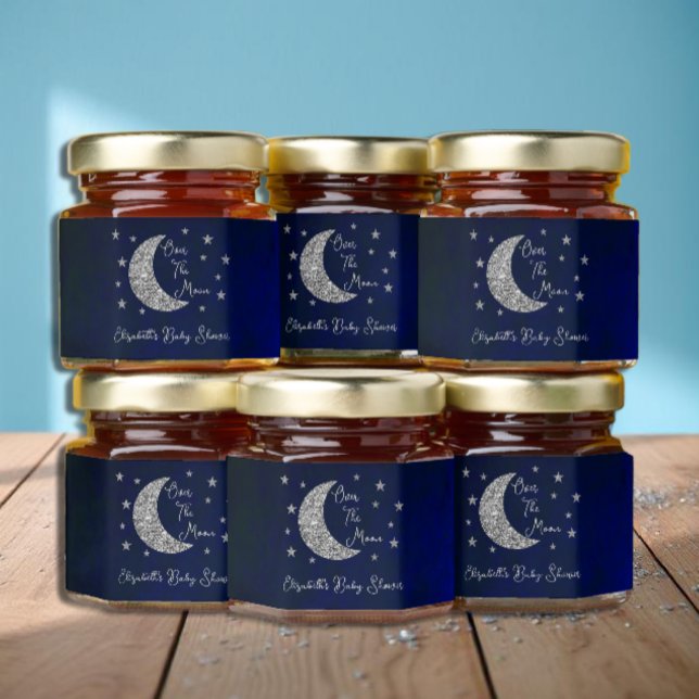 Over The Moon Baby Shower Honey Jar Favors (Creator Uploaded)