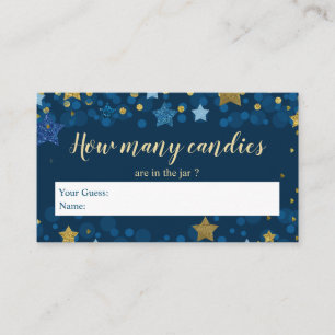 Over The Moon Baby Shower How Many Candies Enclosu Enclosure Card