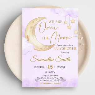 Over the Moon Baby Shower Invitation