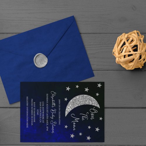 Over The Moon Baby Shower Invitation