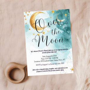 Over the Moon Baby Shower Invitation