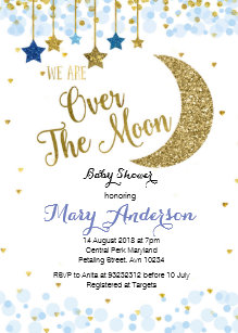 Over The Moon Baby Shower Invitations Zazzle Over The Moon Baby Shower Invitations Zazzle