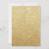 Over the Moon Baby Shower Invitation Gold Glitter (Back)