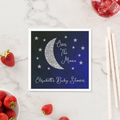 Over The Moon Baby Shower Napkins