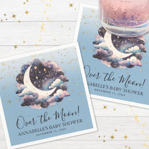 Over The Moon Baby Shower Napkins