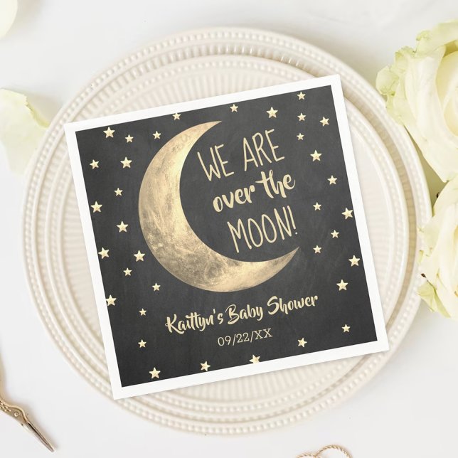 Over The Moon | Baby Shower Napkins (Creator Uploaded)