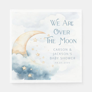 Over the Moon Baby Shower Napkins