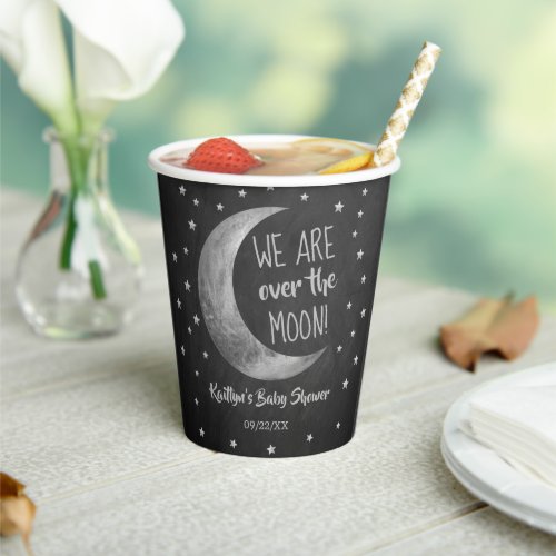 Over The Moon  Baby Shower Paper Cups