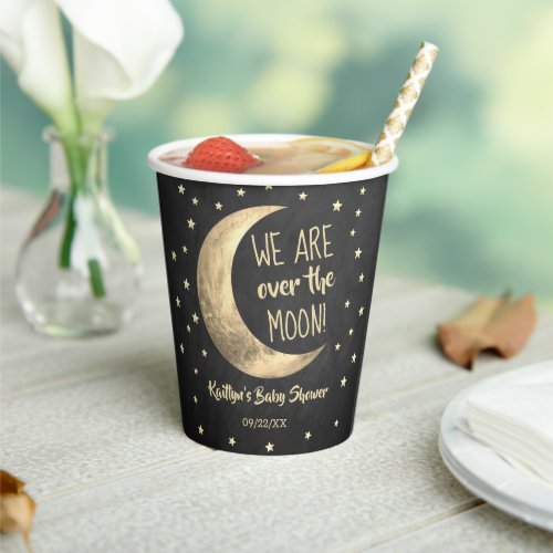 Over The Moon  Baby Shower Paper Cups