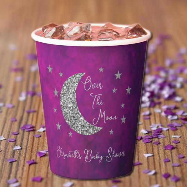 Over The Moon Baby Shower Paper Cups (Creator Uploaded)