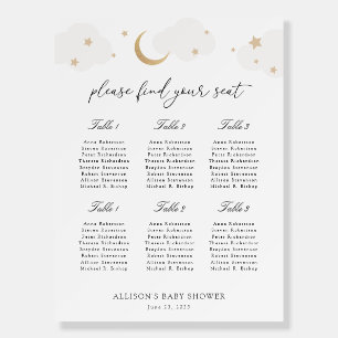 Over the Moon Baby Shower Seating Chart Foam Board