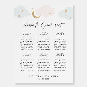 Over the Moon Baby Shower Seating Chart Foam Board
