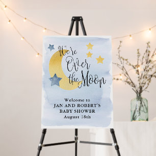 Over the Moon, Baby Shower Welcome Foam Board