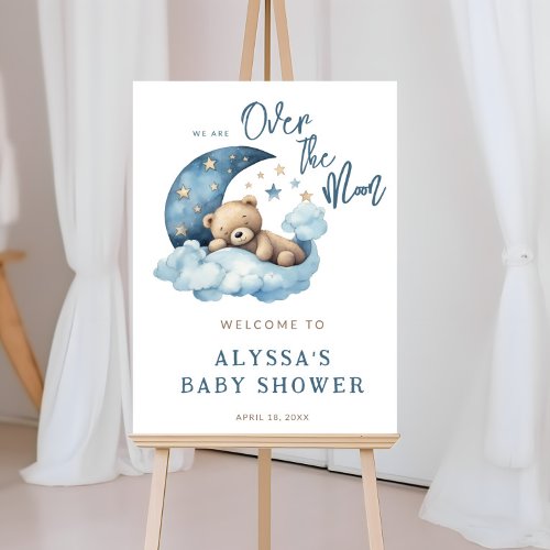 Over the Moon Baby Shower Welcome Foam Board