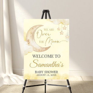 Over the Moon Baby Shower Welcome Sign