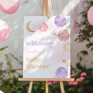 Over the Moon Baby Shower Welcome Sign