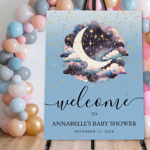 Over The Moon Baby Shower Welcome Sign
