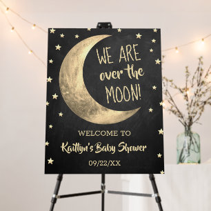 Over The Moon   Baby Shower Welcome Sign
