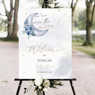 Over the moon Baby Shower Welcome Sign, Welcome Foam Board