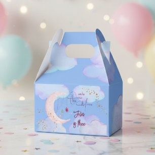 Over the moon beautiful pastel kids birthday favor boxes