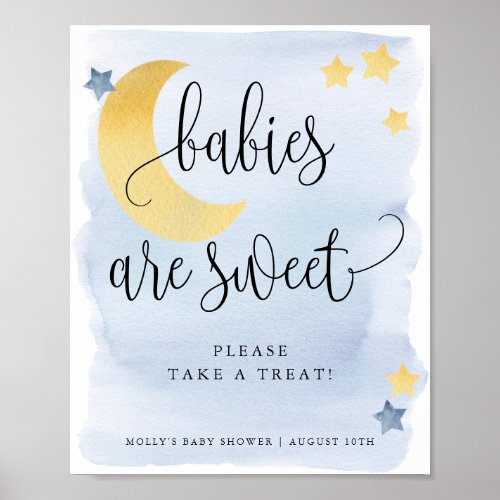 Over the Moon Blue Babies Are Sweet TreatFavor Poster