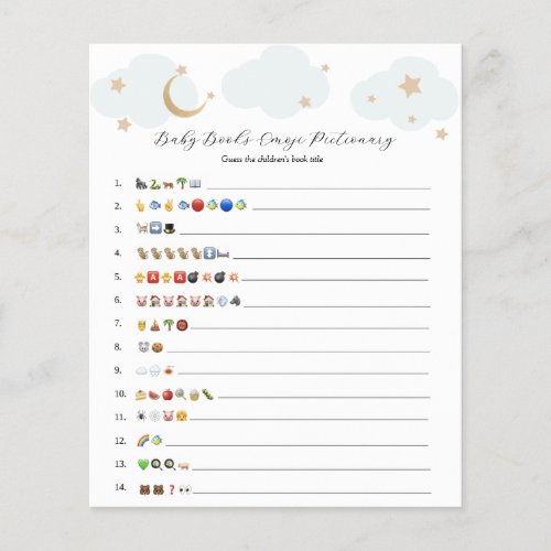 Over the Moon Blue Baby Books Emoji Game 